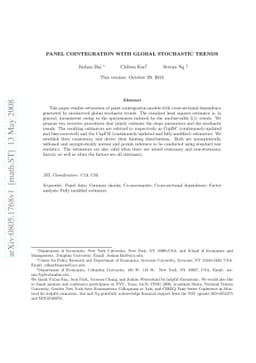 Panel Cointegration with Global Stochastic Trends