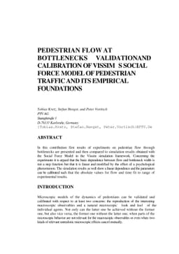 Pedestrian Flow at Bottlenecks - Validation and Calibration of Vissim's
  Social Force Model of Pedestrian Traffic and its Empirical Foundations