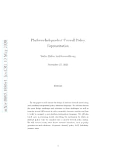 Platform-Independent Firewall Policy Representation