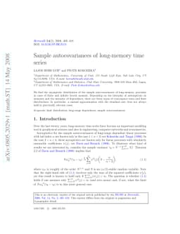 Sample autocovariances of long-memory time series