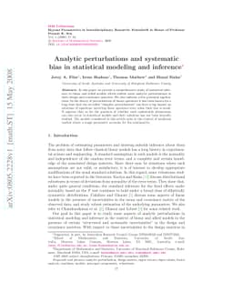 Analytic perturbations and systematic bias in statistical modeling and
  inference
