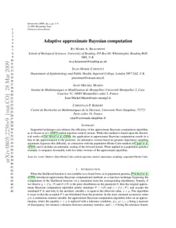 Adaptive approximate Bayesian computation