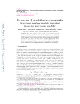 Estimation of population-level summaries in general semiparametric
  repeated measures regression models