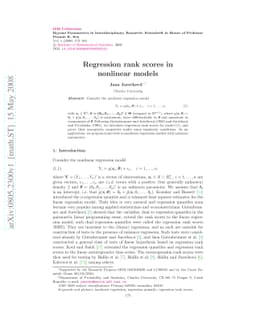 Regression rank scores in nonlinear models