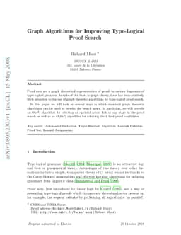 Graph Algorithms for Improving Type-Logical Proof Search