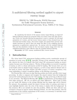 A multilateral filtering method applied to airplane runway image