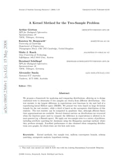 A Kernel Method for the Two-Sample Problem