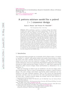 A pattern mixture model for a paired $2\times2$ crossover design
