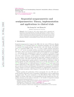 Sequential nonparametrics and semiparametrics: Theory, implementation
  and applications to clinical trials