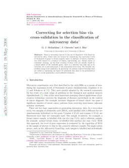 Correcting for selection bias via cross-validation in the classification
  of microarray data