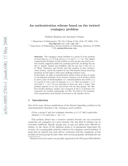 An authentication scheme based on the twisted conjugacy problem