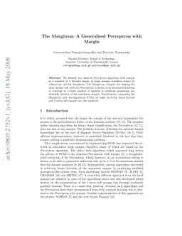 The Margitron: A Generalised Perceptron with Margin