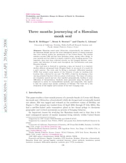 Three months journeying of a Hawaiian monk seal