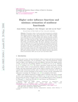 Higher order influence functions and minimax estimation of nonlinear
  functionals