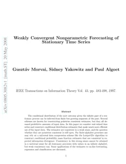 Weakly Convergent Nonparametric Forecasting of Stationary Time Series