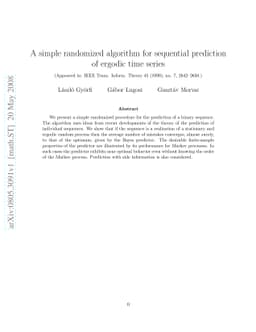 A simple randomized algorithm for sequential prediction of ergodic time
  series
