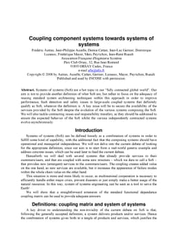 Coupling Component Systems towards Systems of Systems
