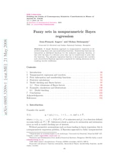 Fuzzy sets in nonparametric Bayes regression