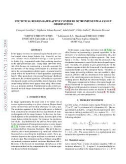 Statistical region-based active contours with exponential family
  observations
