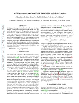 Region-based active contour with noise and shape priors