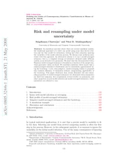 Risk and resampling under model uncertainty