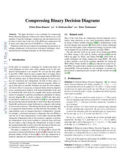 Compressing Binary Decision Diagrams