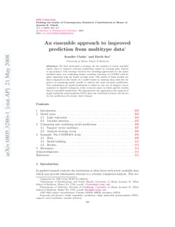 An ensemble approach to improved prediction from multitype data