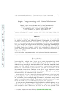Logic programming with social features