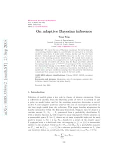 On adaptive Bayesian inference