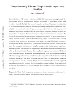 Computationally Efficient Nonparametric Importance Sampling
