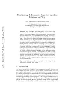Constructing Folksonomies from User-specified Relations on Flickr