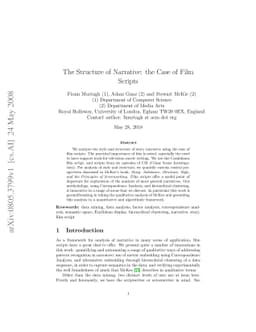The Structure of Narrative: the Case of Film Scripts