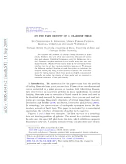 On the path density of a gradient field