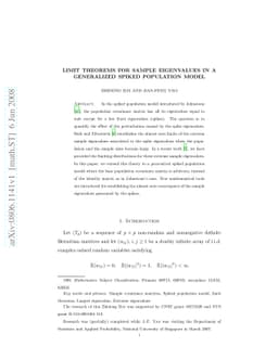 Limit theorems for sample eigenvalues in a generalized spiked population
  model