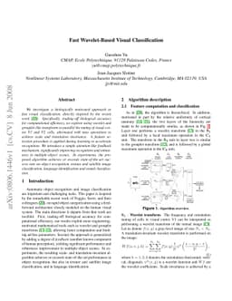 Fast Wavelet-Based Visual Classification