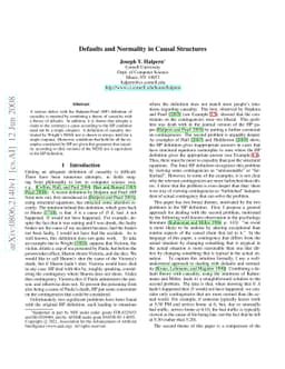 Defaults and Normality in Causal Structures