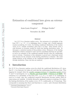 Estimation of conditional laws given an extreme component