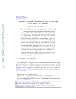 Composite quantile regression and the oracle Model Selection Theory