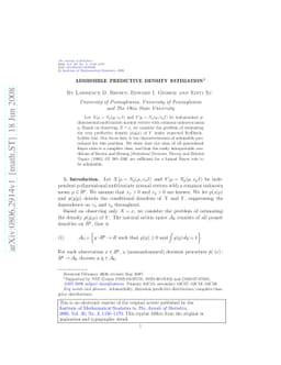 Admissible predictive density estimation