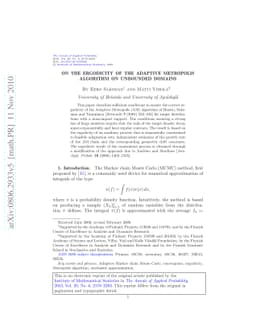 On the ergodicity of the adaptive Metropolis algorithm on unbounded
  domains