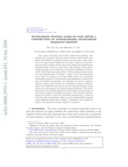 Multivariate spacings based on data depth: I. Construction of
  nonparametric multivariate tolerance regions