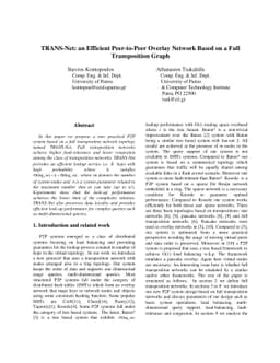 TRANS-Net: an Efficient Peer-to-Peer Overlay Network Based on a Full
  Transposition Graph