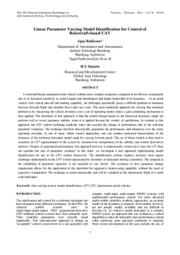 Linear Parameter Varying Model Identification for Control of
  Rotorcraft-based UAV