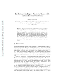 Prediction with Expert Advice in Games with Unbounded One-Step Gains