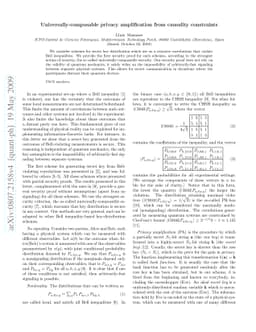 Universally-composable privacy amplification from causality constraints