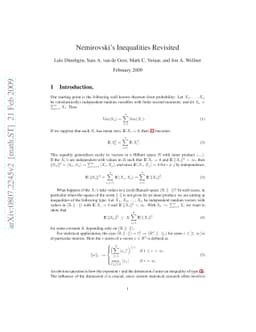Nemirovski's Inequalities Revisited