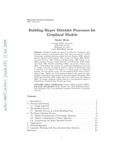 Building Hyper Dirichlet Processes for Graphical Models