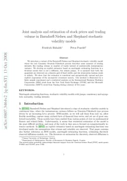 Joint analysis and estimation of stock prices and trading volume in
  Barndorff-Nielsen and Shephard stochastic volatility models