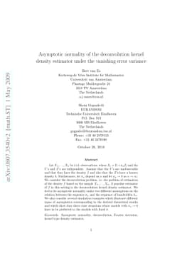 Asymptotic normality of the deconvolution kernel density estimator under
  the vanishing error variance