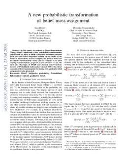 A new probabilistic transformation of belief mass assignment